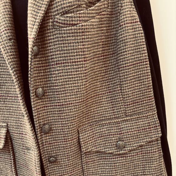 Vintage 1980's Twead Vest with Corduroy Collar  XL - Picture 4 of 11